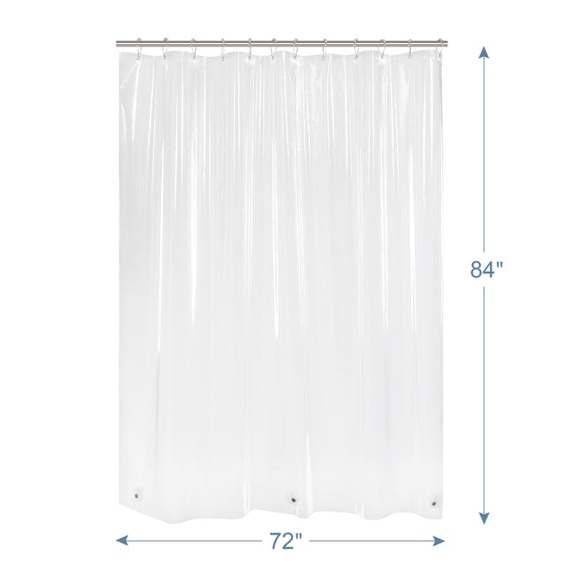 Amazer Extra Long Shower Curtain Liner, 72x84 Clear PEVA Waterproof Liner