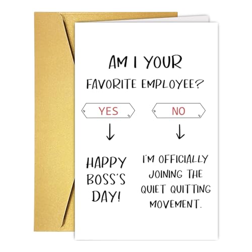 Funny Boss's Day Greeting Card - Am I Your Favorite Employee