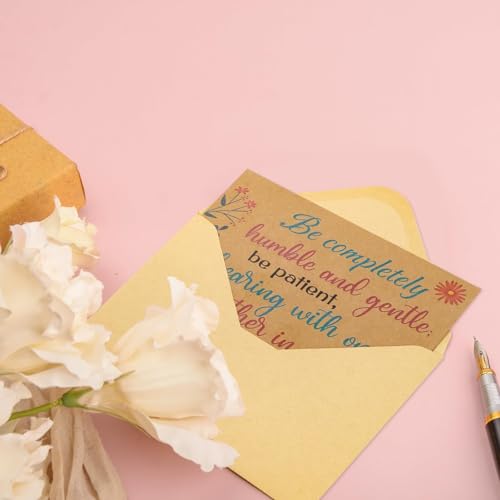 WorldBazaar 24-Pack Religious Greeting Cards with Bible Verses & Envelopes