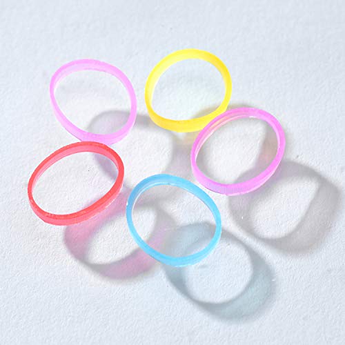 Youxuan Small Hair Elastics 1000 Count No Damage Colorful Hair Ties
