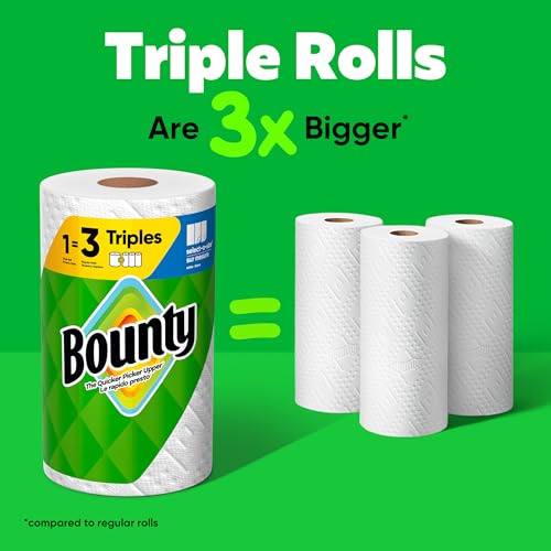 Bounty Full Sheet Paper Towels - 2 Triple Rolls, 12 Pack