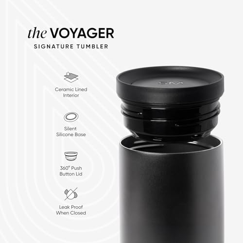 Simple Modern Christmas Travel Coffee Mug with 360° Lid - Trees, 16oz, Winter Trees Variation