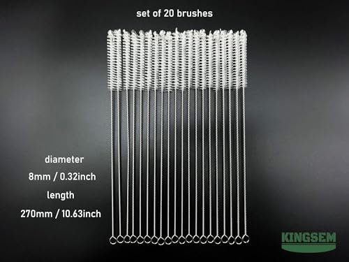 Hairy Top Straw Cleaner Brush Kit - 20PCS for Water Bottles & Sippy Cups