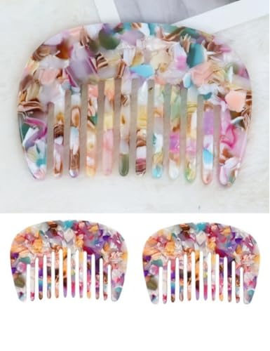 PAVNSO Wide Tooth Mini Comb Travel Portable Hair Comb for Curly Hair