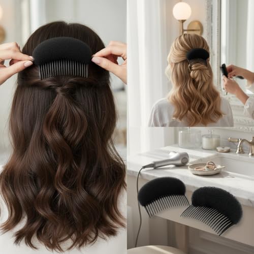 Hair Volume Bump It Up Inserts & Beehive Styling Clip 2-Pack
