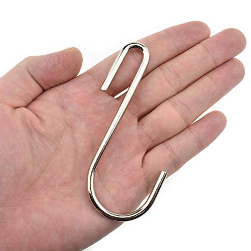 Angelkiss 3.7" Heavy-Duty S Hooks for Wire Shelving - 7 Pack, Rust-Proof
