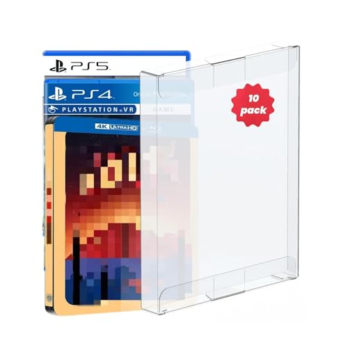 10 Pack Steelbook Protector Cases for 4K UHD, Blu-Ray & Games