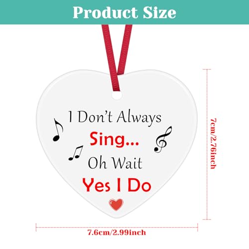 Ceramic Christmas Ornament for Music Lovers - Inspirational Gift
