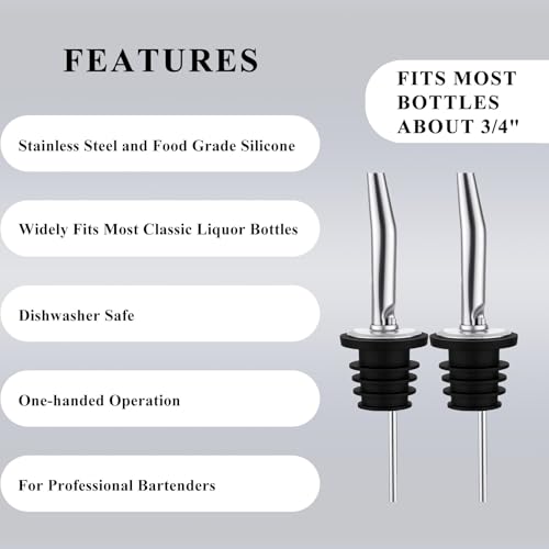Pafusen Stainless Steel Japanese Jigger & 2 Pourers Set (2 oz, 1 oz)