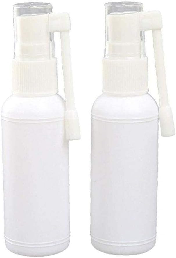 WLngtv 2 Pcs Empty Refillable Nasal Spray Bottles 40ml White