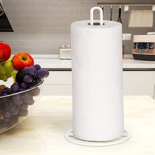 White Paper Towel Holder for Kitchen Organization - OBODING
