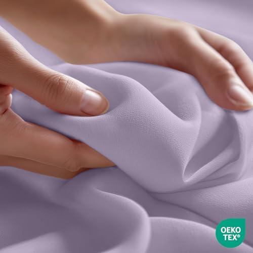 Ultra Soft Queen Size Flat Sheet - Lavender Microfiber Bedding