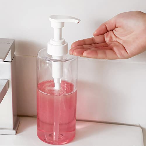 Clear Refillable Lotion Soap Dispenser Pump Bottle - 20oz (2 Pack)
