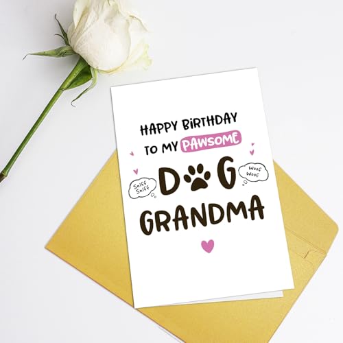 Cute Dog Grandma Birthday Card - Sweet Card for Grandmother
