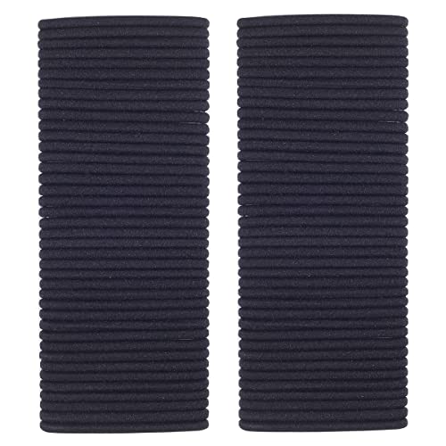 Sderoq 6mm Black Hair Ties 80-Piece Elastic Ponytail Holders for Thick Hair