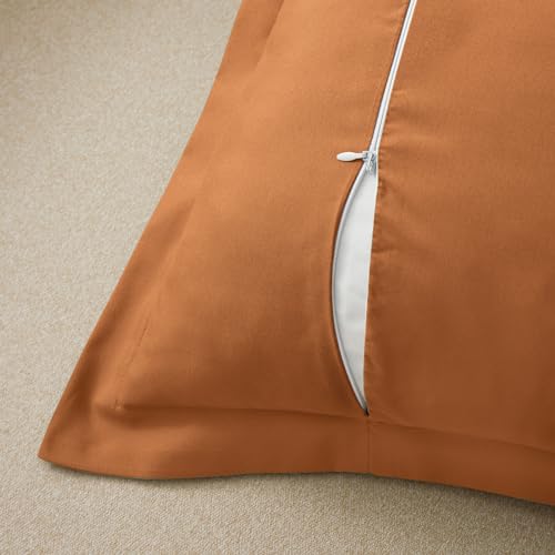 Pumpkin Microfiber Throw Pillow Covers - Set of 2, 18x18 Inches