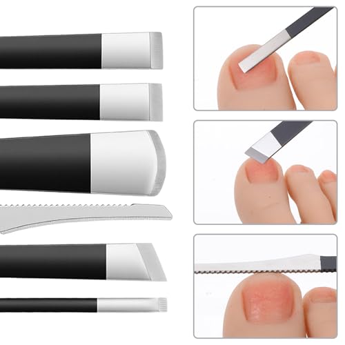 6 PCS Pedicure Knife Set Stainless Steel Foot Callus Remover Kit with Storage Case