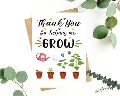 Sweet Thank You Card for Teacher - Appreciation Gift Card