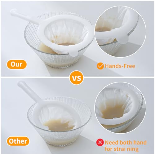 Luckyiren 4-Piece Multi-Mesh Strainer Set - 100/200/300/400 Fine Mesh Sieve