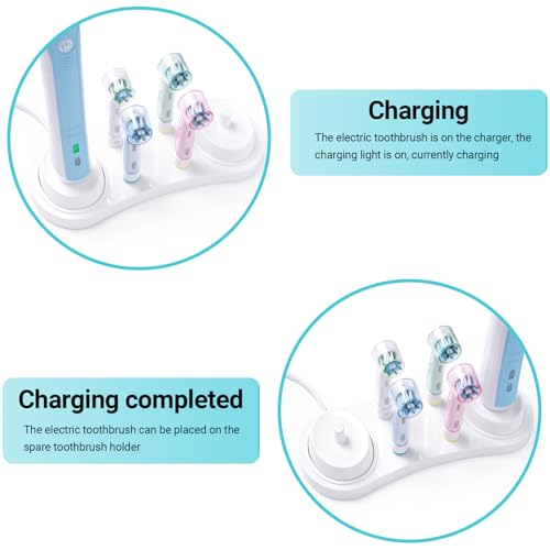 Electric Toothbrush Holder for Oral B with 4 Head Covers