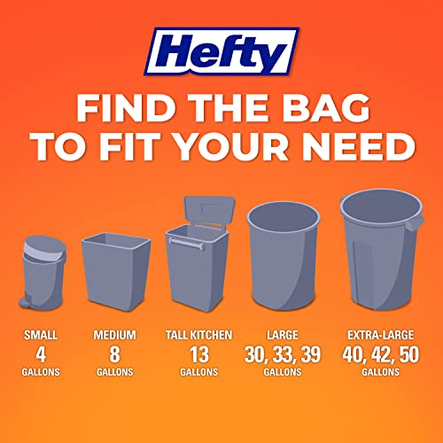 Hefty Small Trash Bags 4 Gallon Ocean Water Scent, 34 Count with Odor Neutralizer