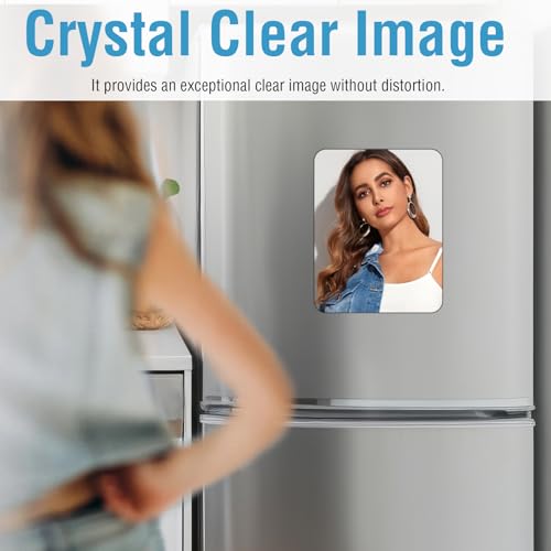 Tooackl 5x7 Inch Magnetic Locker Mirror, Shatter-Resistant Acrylic