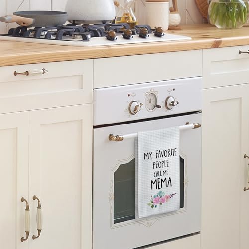 Call Mema Kitchen Hand Towels Gifts for Grandma Christmas Tea Towels 16x24 Inch
