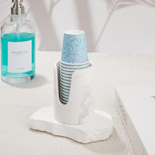 Amviner Diatomaceous Earth Bathroom Cup Dispenser for Disposable Cups