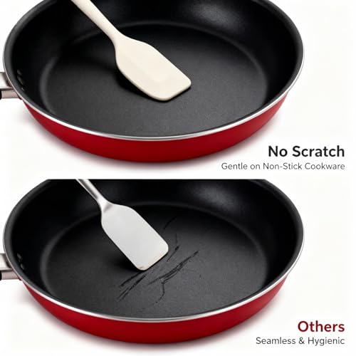 Heat Resistant Silicone Spatula for Baking & Cooking - Non-Scratch Tool