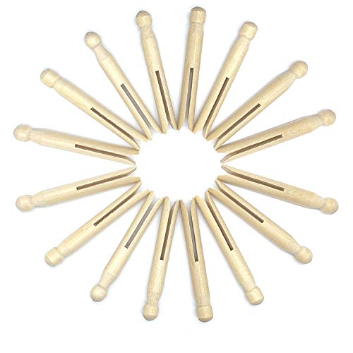 Cozyou 25 Pack Large Wooden Clothespins - 4.3 Inches for Crafts