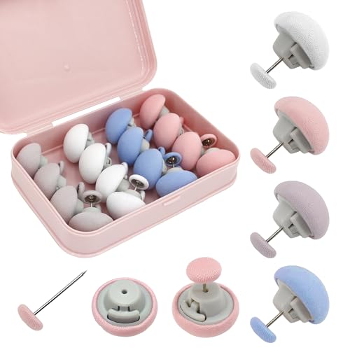 Duvet Cover Clips Set - 16 Soft Fabric Fasteners in 4 Colors