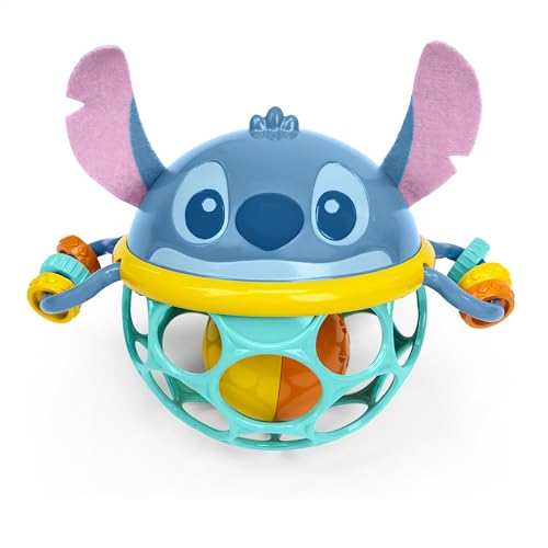Disney Baby Stitch Oball Rattle for Infants 0-6 Months - Sensory & Grasp Toy