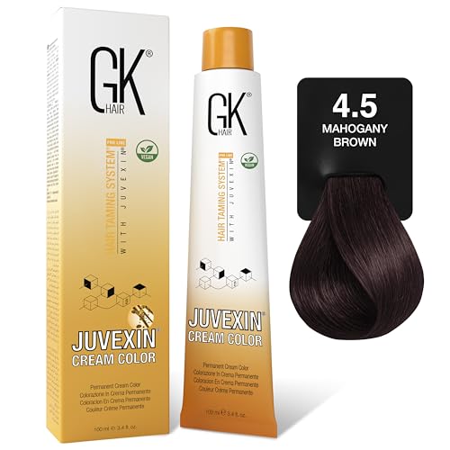 GK Hair Professional Permanent Hair Color Cream 3.4 Fl Oz Keratin Dye