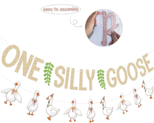 One Silly Goose Banner Garland for 1st Birthday Party