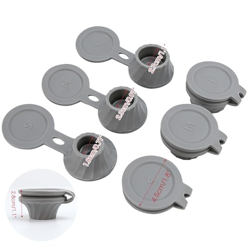 6pcs Inverted Bottle Cap Set for Shampoo, Lotion & Condiments - Leakproof Dispenser Adapters