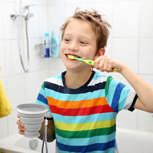 3 Pack Collapsible Cups for Traveling,Collapsible Travel Cup,Portable Reusable Silicone Drinking Folding Cup Set with Lid for Outdoor Adventures,Camping, Hiking, and Daily Use