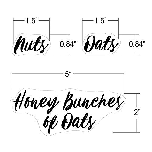 White Cursive Pantry Labels Stickers Set - 243 Food Container Labels
