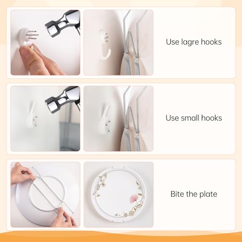 Bilillo Wall Plate Hangers for 10-14 Inch Plates – Heavy Duty & Invisible