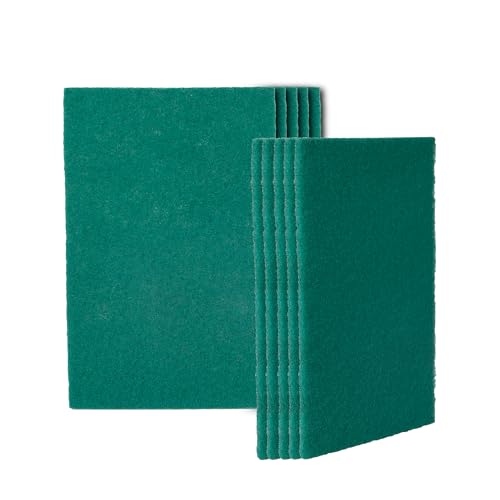 Heavy-Duty Green Scouring Pads - 9x6 Inch No-Scratch Cleaning Sponges (10 Pack)