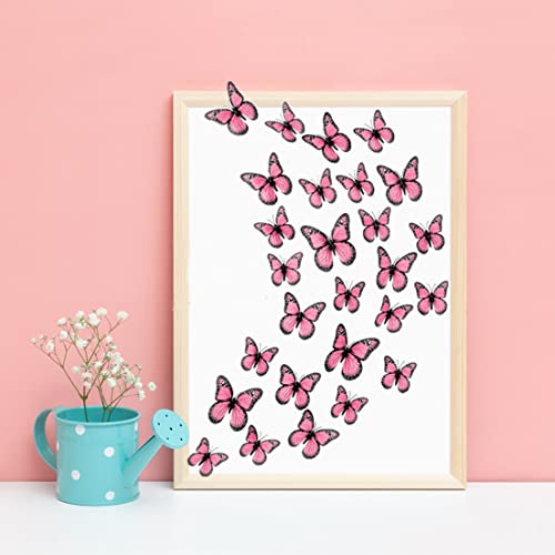 Monarch Butterfly Wall Stickers - 10 Pcs Realistic Decor