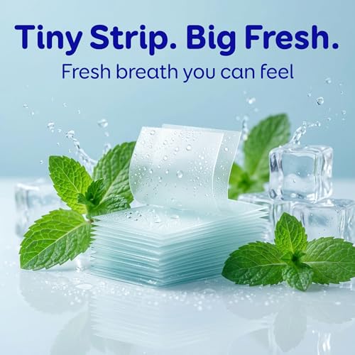 GRIN Super Minty Breath Strips - Sugar-Free Instant Dissolving Mint Freshener, 72 Count