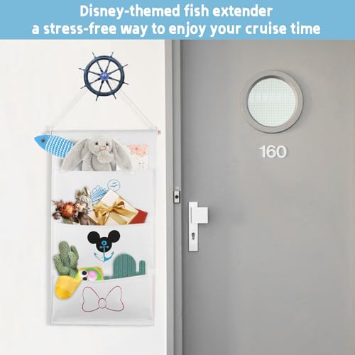3-Pocket Fish Extender Hanger - White for Disney Cruise Door Decor