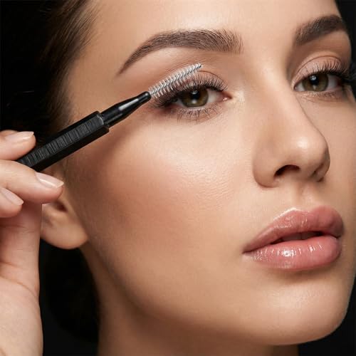 Wanmu 60pcs Micro Spoolies with Cap Eyebrow and Lash Brushes
