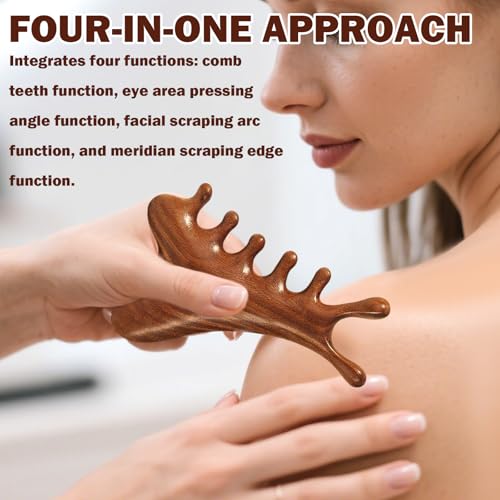 Lymphatic Contour Face Brush & Wooden Facial Massage Tool Set
