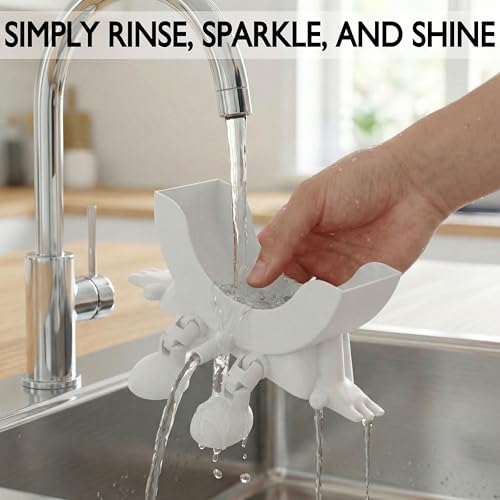 AUREHEN Cute Hanging Sponge Holder with Drainage & Legs