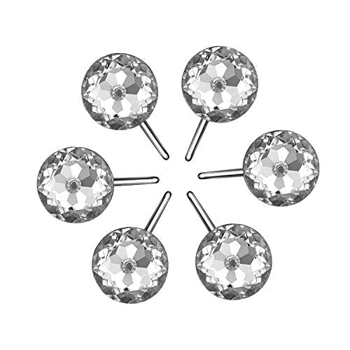 HBlife 12 Pcs Rhinestone Shower Curtain Hooks - Rust Proof & Elegant