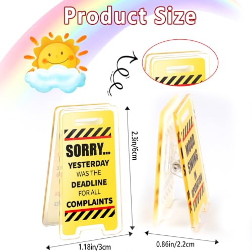 8-Piece Humorous Desk Sign Set for Office Cubicles - Fun Gag Gifts