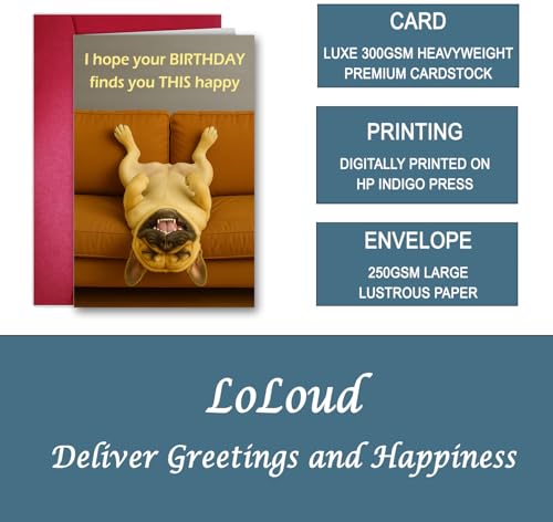 Funny Dog Birthday Card for Men & Women - Hilarious Greeting