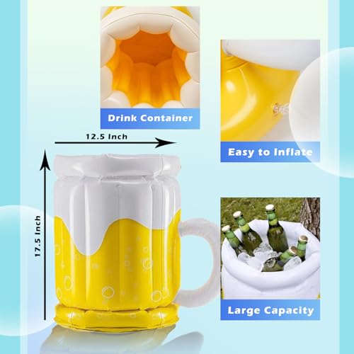 Giant Inflatable Beer Cooler Mug - 17.5 Inch Party Accessory