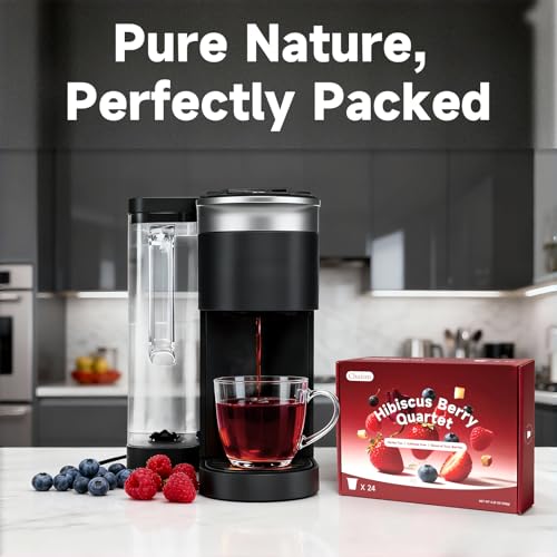 Chaism Hibiscus Berry Herbal Tea Pods - Caffeine Free, 24 K Cups